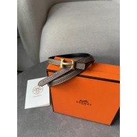 Hermès Reversible Swift Epsom Mini Constance H Belt Beige/Gold