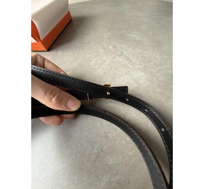 Вишуканий ремінь Hermès Mini Constance H у бежевому з золотом