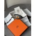 Вишуканий ремінь Hermès Mini Constance H у бежевому з золотом