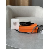 Hermès Reversible Swift Epsom Mini Constance H Belt Black/Silver