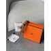 Розкішний ремінь Hermès Mini Constance H у коричневому з золотом