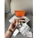 Розкішний ремінь Hermès Mini Constance H у коричневому з золотом