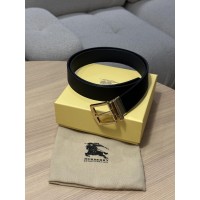 Burberry Reversible Grainy Leather Belt Gold