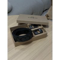 Coach Belt Kit Grey Canvas/Canvas Fittings