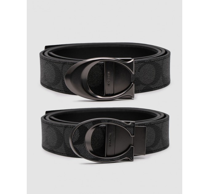 Ремінь Coach Belt Kit: сіра канва + дві бляшки в комплекті