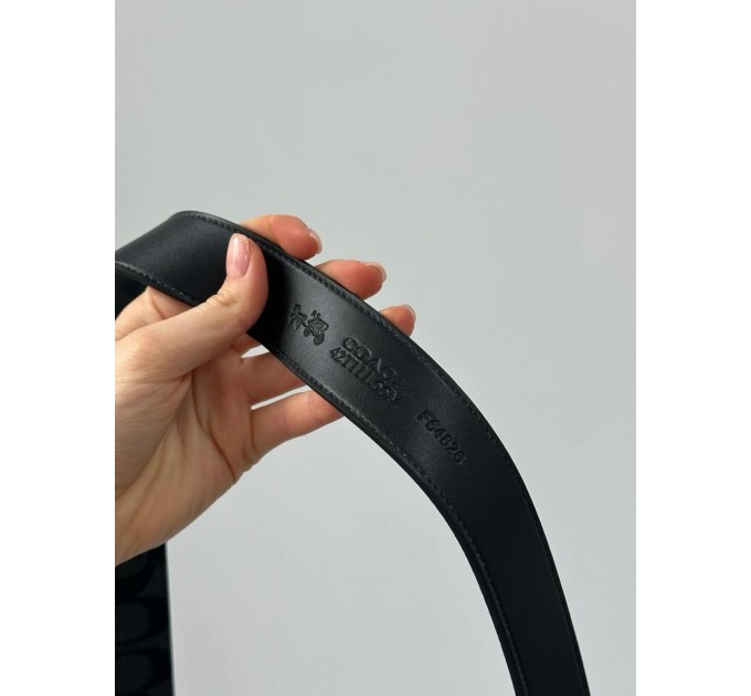 Ремінь Coach Belt Kit: сіра канва + дві бляшки в комплекті