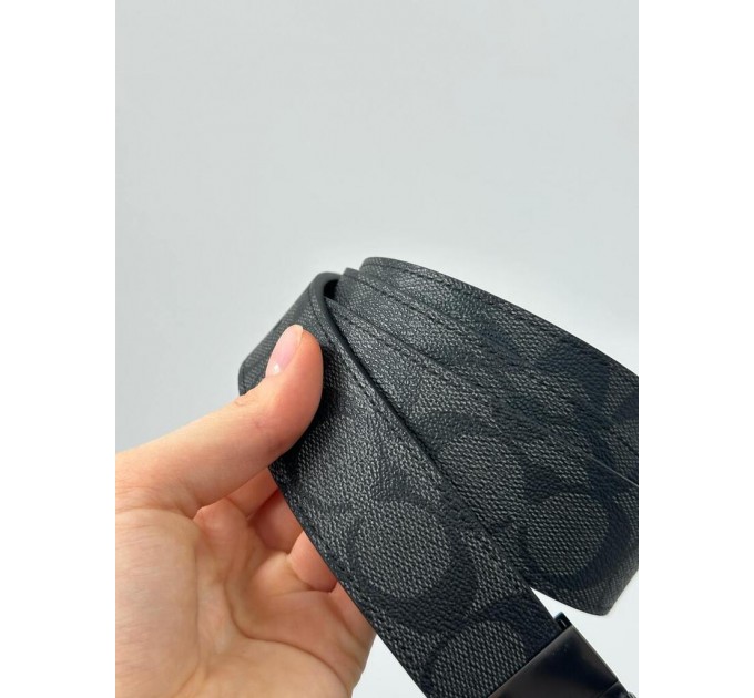 Ремінь Coach Belt Kit: сіра канва + дві бляшки в комплекті