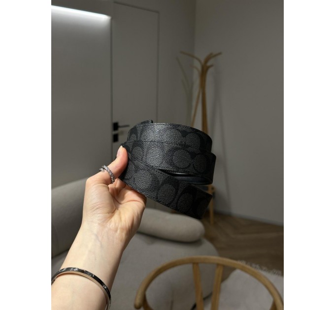 Ремінь Coach Belt Kit: сіра канва + дві бляшки в комплекті
