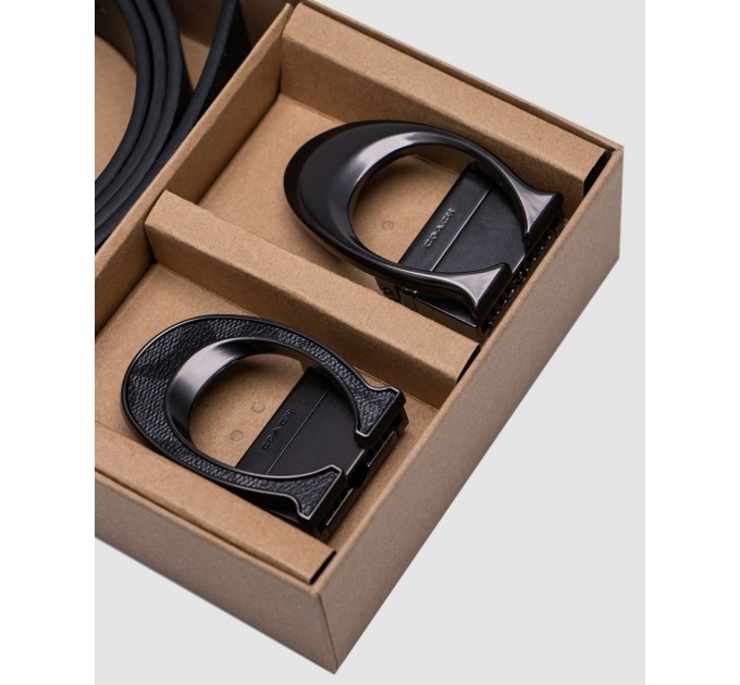 Ремінь Coach Belt Kit: сіра канва + дві бляшки в комплекті