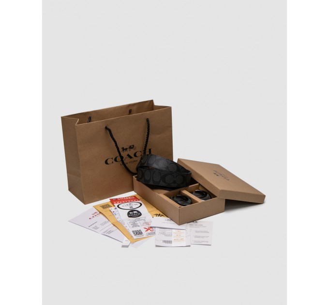 Ремінь Coach Belt Kit: сіра канва + дві бляшки в комплекті