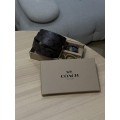 Ремінь Coach Belt Kit: коричнева канва + дві бляшки в комплекті