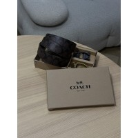 Coach Belt Kit Brown Canvas/Gold Fittings