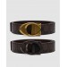 Ремінь Coach Belt Kit: коричнева канва + дві бляшки в комплекті