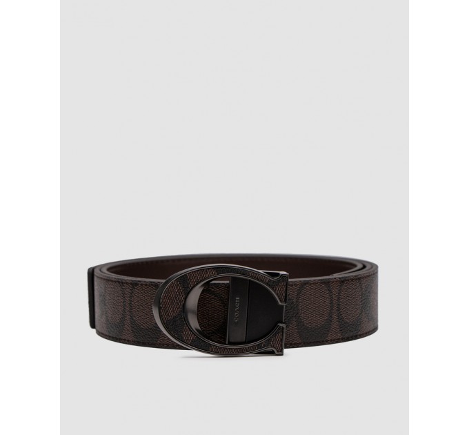 Ремінь Coach Belt Kit: коричнева канва + дві бляшки в комплекті