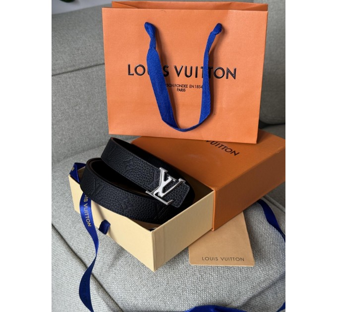 Двосторонній ремінь Louis Vuitton: тиснення та срібло