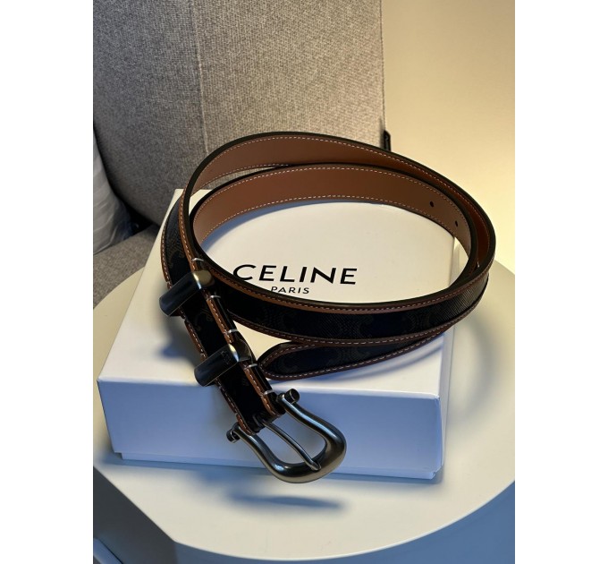 Ремінь Celine Western: канва Triomphe та срібло