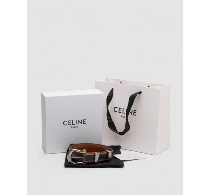 Ремінь Celine Western: канва Triomphe та срібло