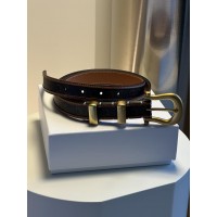 Celine Western Belt in Triomphe Canvas and Calfskin / Gold