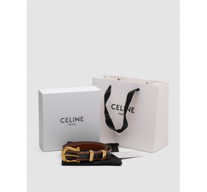 Ремінь Celine Western: канва Triomphe та золото