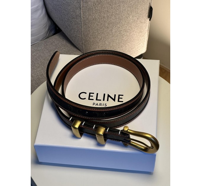 Ремінь Celine Western: канва Triomphe та золото