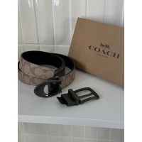 Coach Belt Kit Beige Canvas/Black Fittings