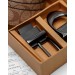 Ремінь Coach Belt Kit: бежева канва + дві чорні бляшки