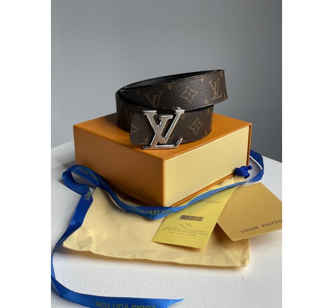 Ремінь Louis Vuitton Iconic 35 мм: канва та срібло