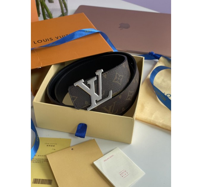 Ремінь Louis Vuitton Iconic 35 мм: канва та срібло