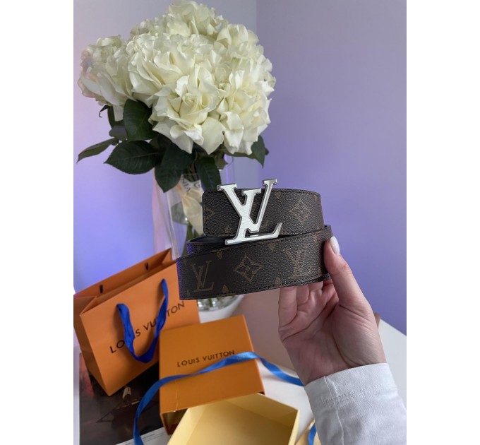 Ремінь Louis Vuitton Iconic 35 мм: канва та срібло