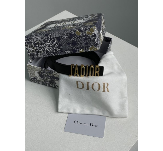 Ремінь Dior JA-D-Fence: чорна теляча шкіра та золото