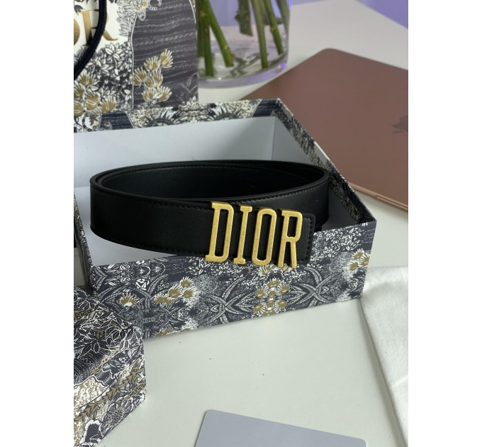 Ремінь Dior D-Fence: чорна теляча шкіра та золото