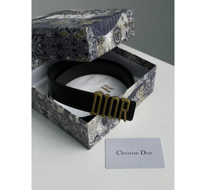 Ремінь Dior D-Fence: чорна теляча шкіра та золото
