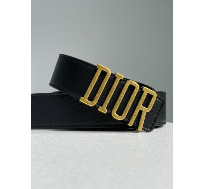 Ремінь Dior D-Fence: чорна теляча шкіра та золото