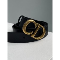 Dior Saddle Belt Black Ultrasmooth Calfskin Gold