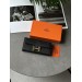 Гаманець Hermès Constance Long To Go: чорна шкіра та золого кольору H