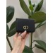 Гаманець Dior 30 Montaigne: чорна шкіра та золота фурнітура