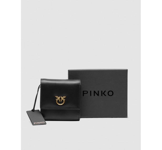 Гаманець Pinko Small: чорна шкіра в компактному форматі