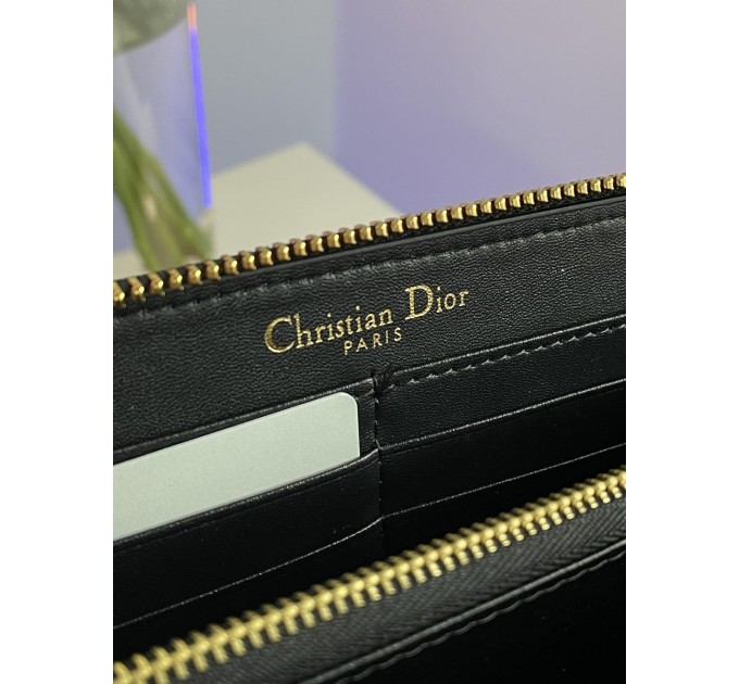 Клатч Dior 30 Montaigne: синій Jacquard Oblique та 12 відділень для карток