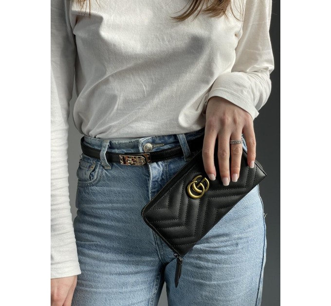 Клатч Gucci GG Marmont: стьобана шкіра Matelassé та золотий логотип