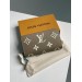 Клатч Louis Vuitton Clemence: двоколірний бежевий із фірмовим тисненням